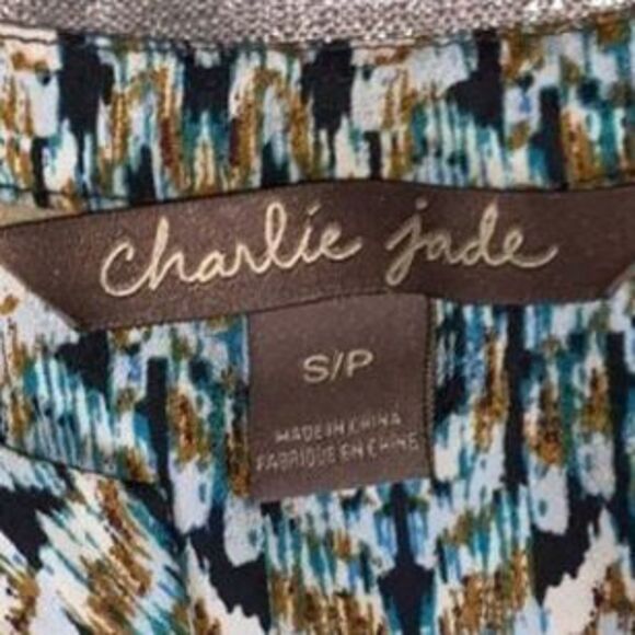 Charlie Jade Lightweight Flowy Knee Length Tulip Dress Sleeveless Size SP - Picture 2 of 9